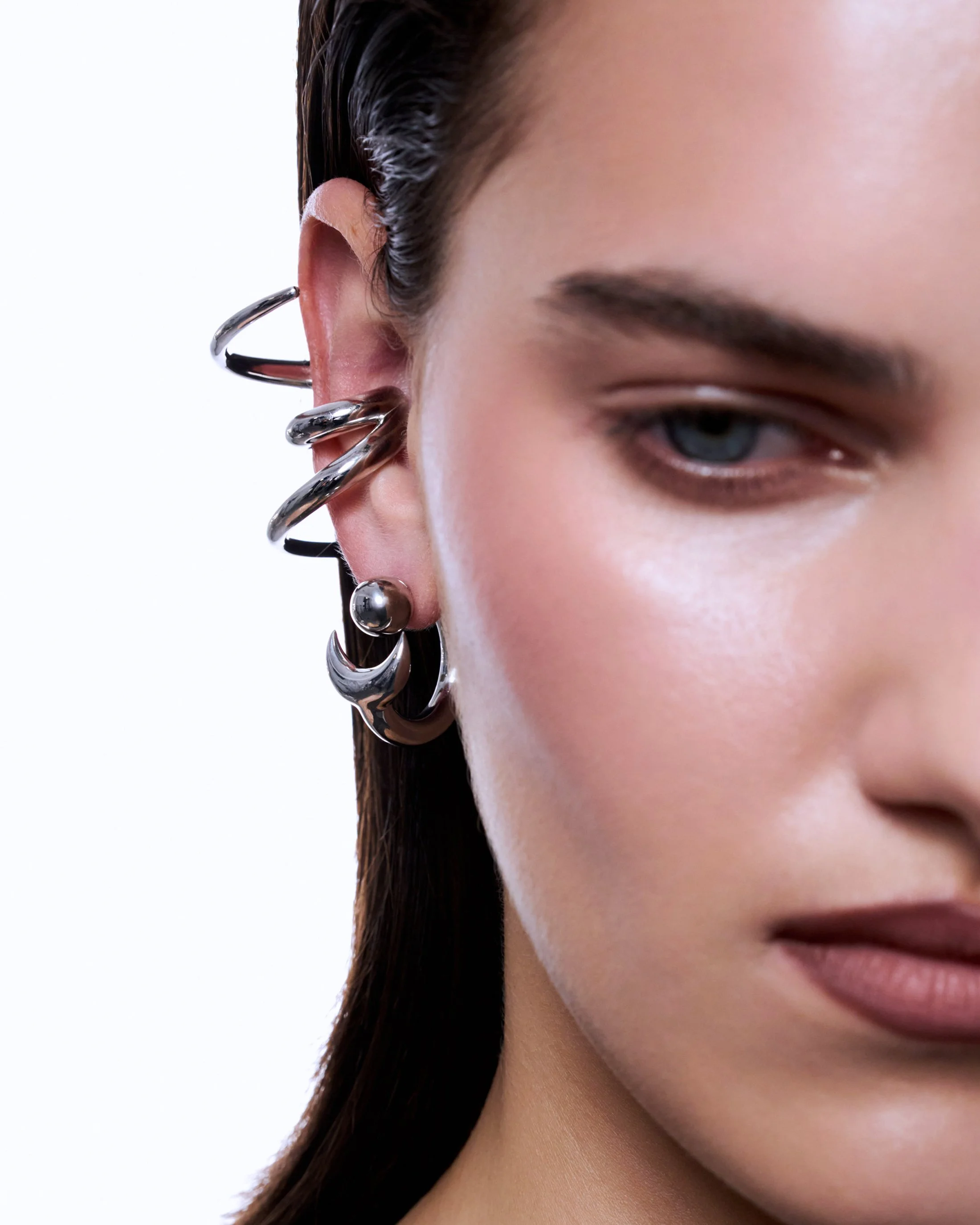 アクセサリー KISKA LAB / MINI  EARRING PLATINUM Chunky Cuff Platinum — KISKA LAB